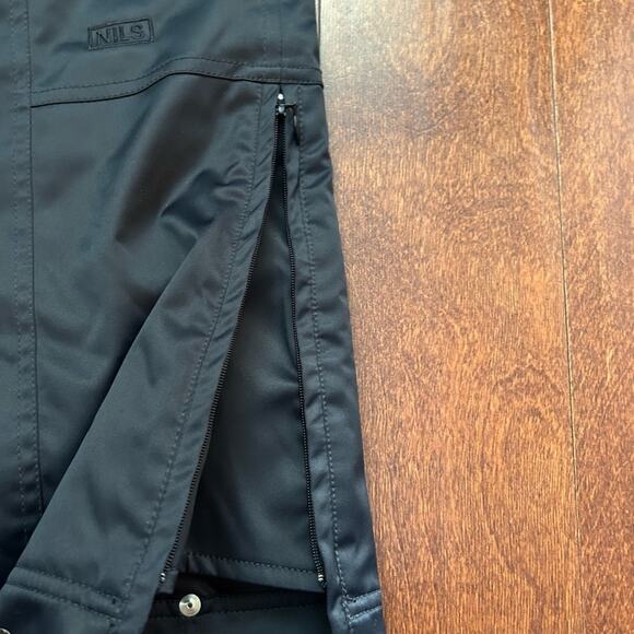 NILS Women’s Satin-y Black Snow Pants, Size 12 - Picture 10 of 12